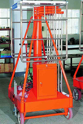 Plataforma de trabajo aéreo tipo cilindro de manga de escalera simple Single Ladder Sleeve Cylinder Type Aerial Work Platform